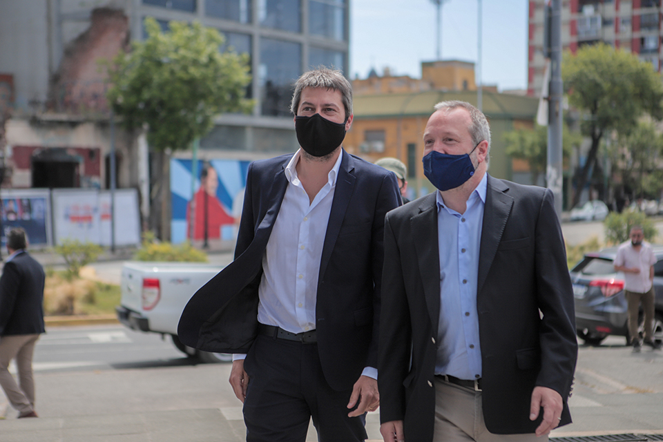 Martín Sabbatella y Matías Lammens