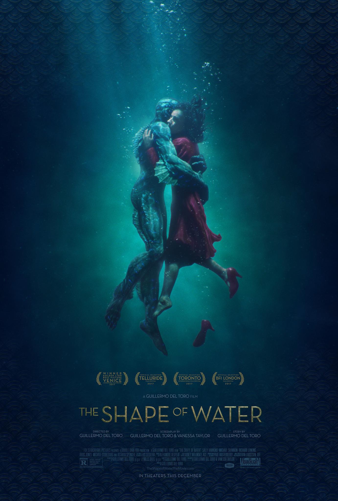 Poster de la película La Forma del Agua dirigida por Guillermo del Toro