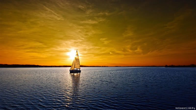 sailing sunset