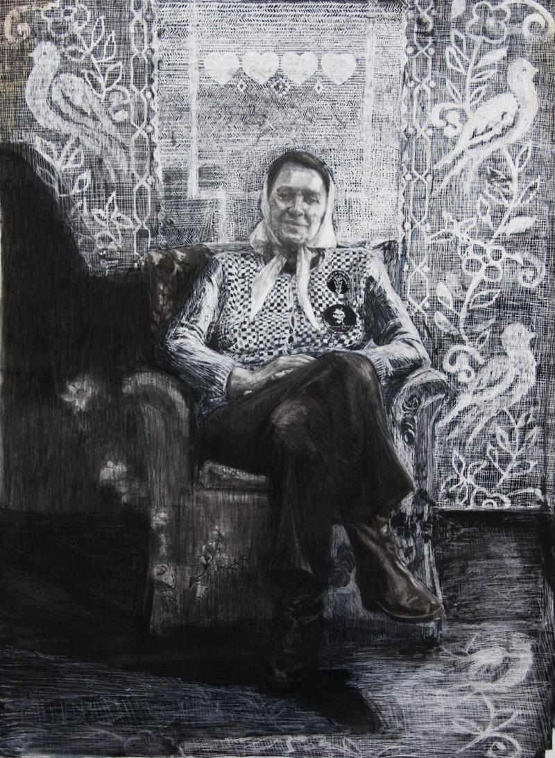 Pintura Taty Almeida una de las madres fundadoras